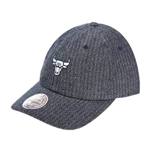 Mitchell & Ness Chicago Bulls Reverse Denim Slouch Men's Strapback Hat Cap Grey