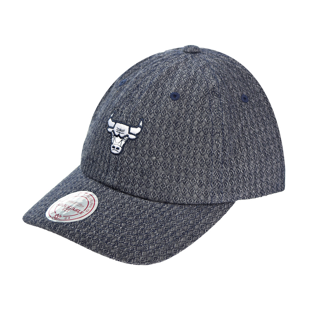 Mitchell & Ness Chicago Bulls Reverse Denim Slouch Men's Strapback Hat Cap Grey