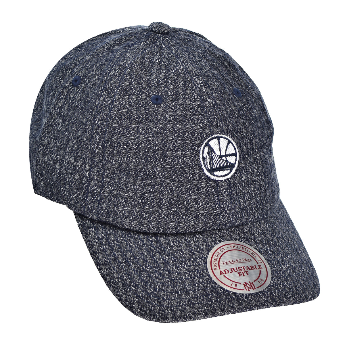 Mitchell & Ness Golden State Warriors Denim Slouch Men's Strapback Hat Cap Grey