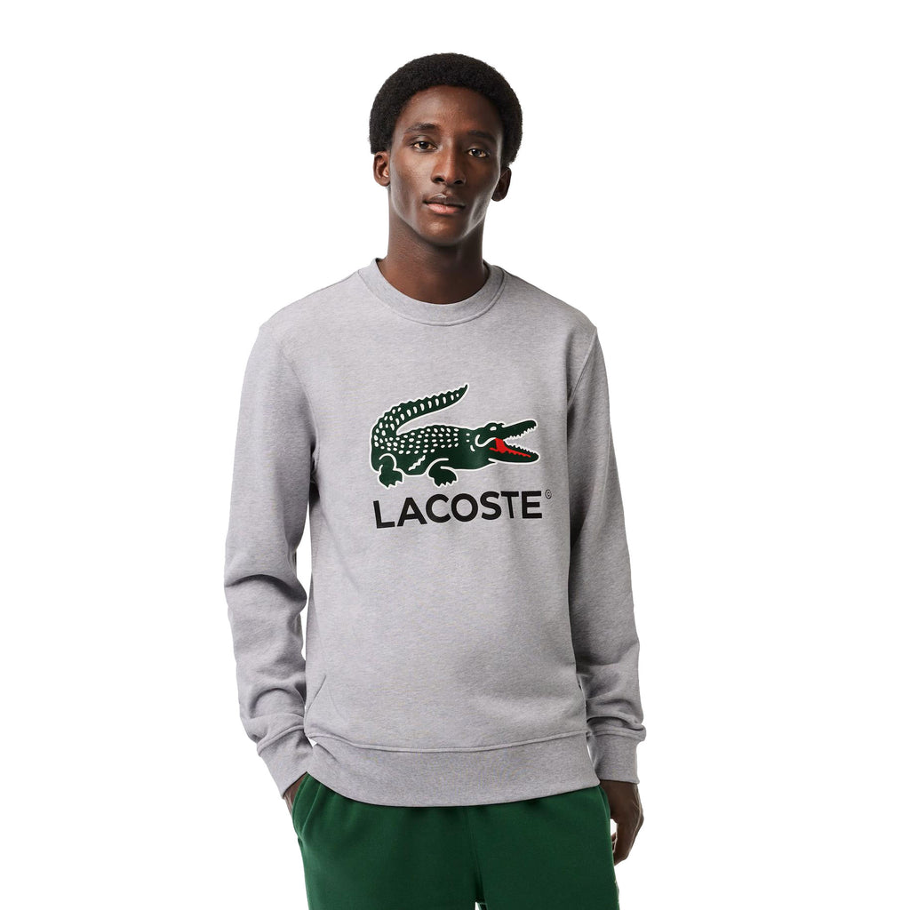 Lacoste Classic Fit Cotton Fleece Men's Sweatshirt Grey