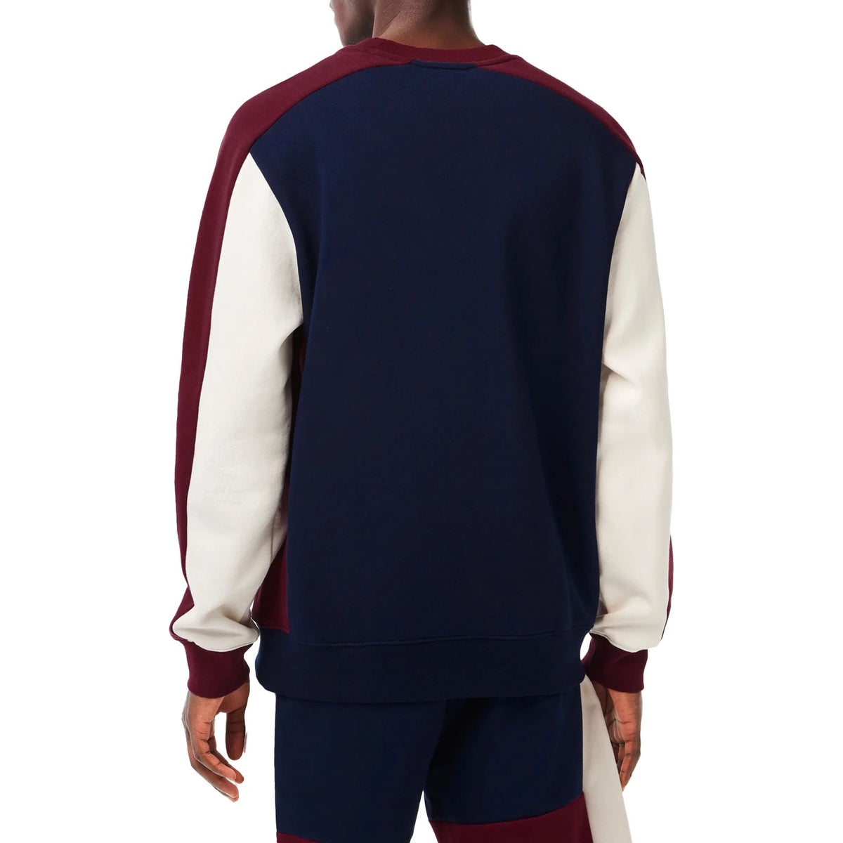 Lacoste Color Block Men's Sweatshirt Navy-Zinfandel-Floral