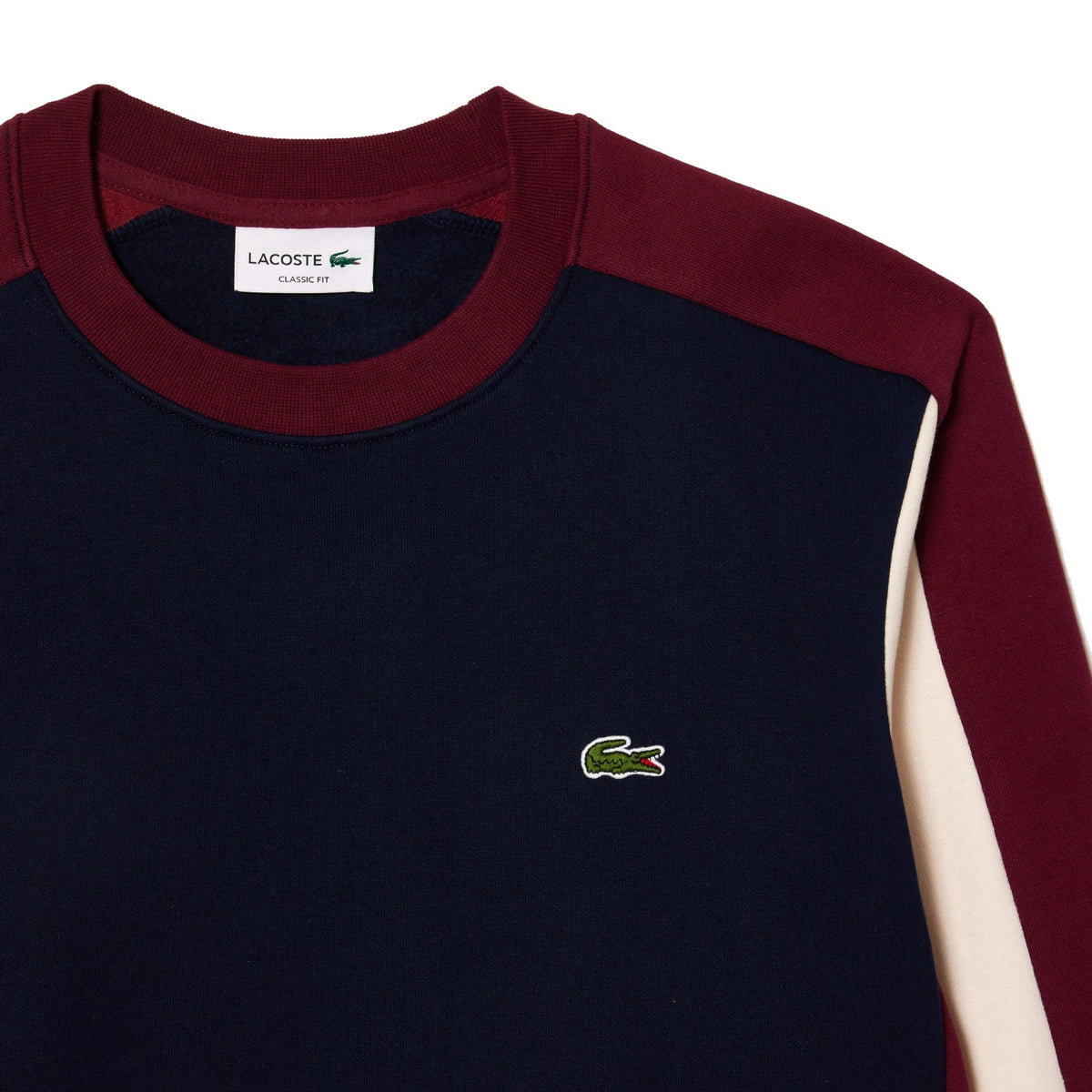 Lacoste Color Block Men's Sweatshirt Navy-Zinfandel-Floral