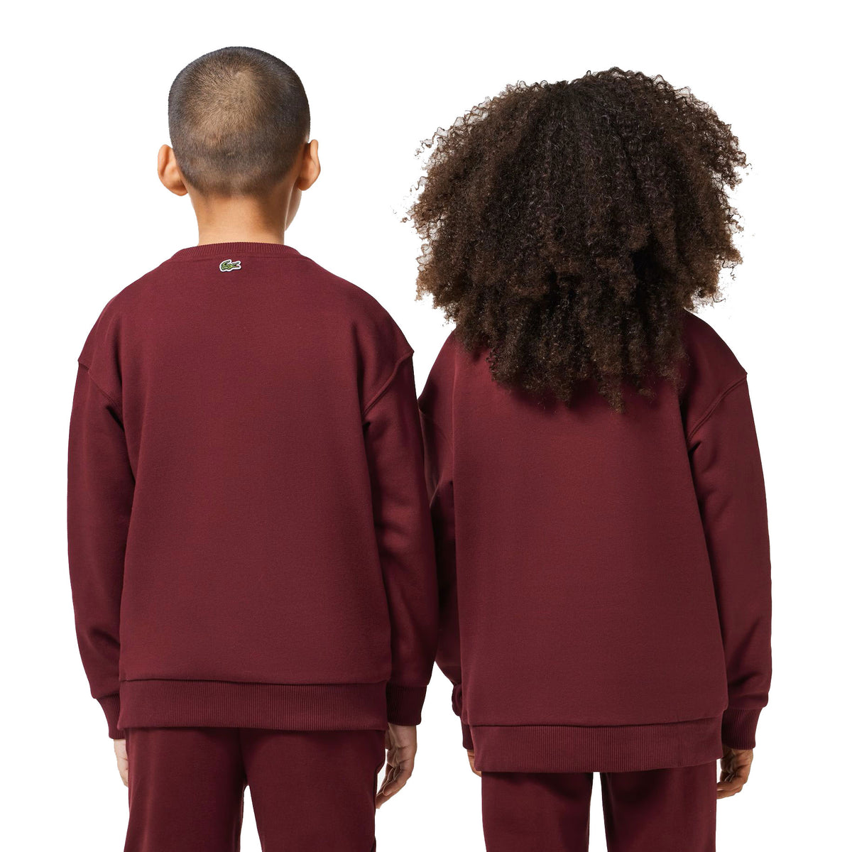 Lacoste Signature Print Jogger Kids' Sweatshirt Bordeaux 