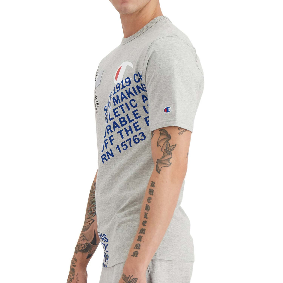 Champion Men's Heritage Graphic Tee Oxford Gray