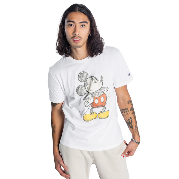 Champion Disney's Mickey & Friends Heritage, Posing Mickey Men's Tee White