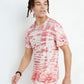 Champion Men's Lightweight Tee Wave Dye Tickled Rose