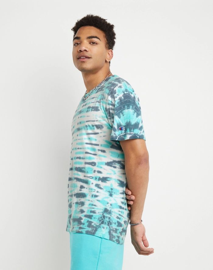 Champion Men's Lightweight Tee Wave Dye Trekking Grey