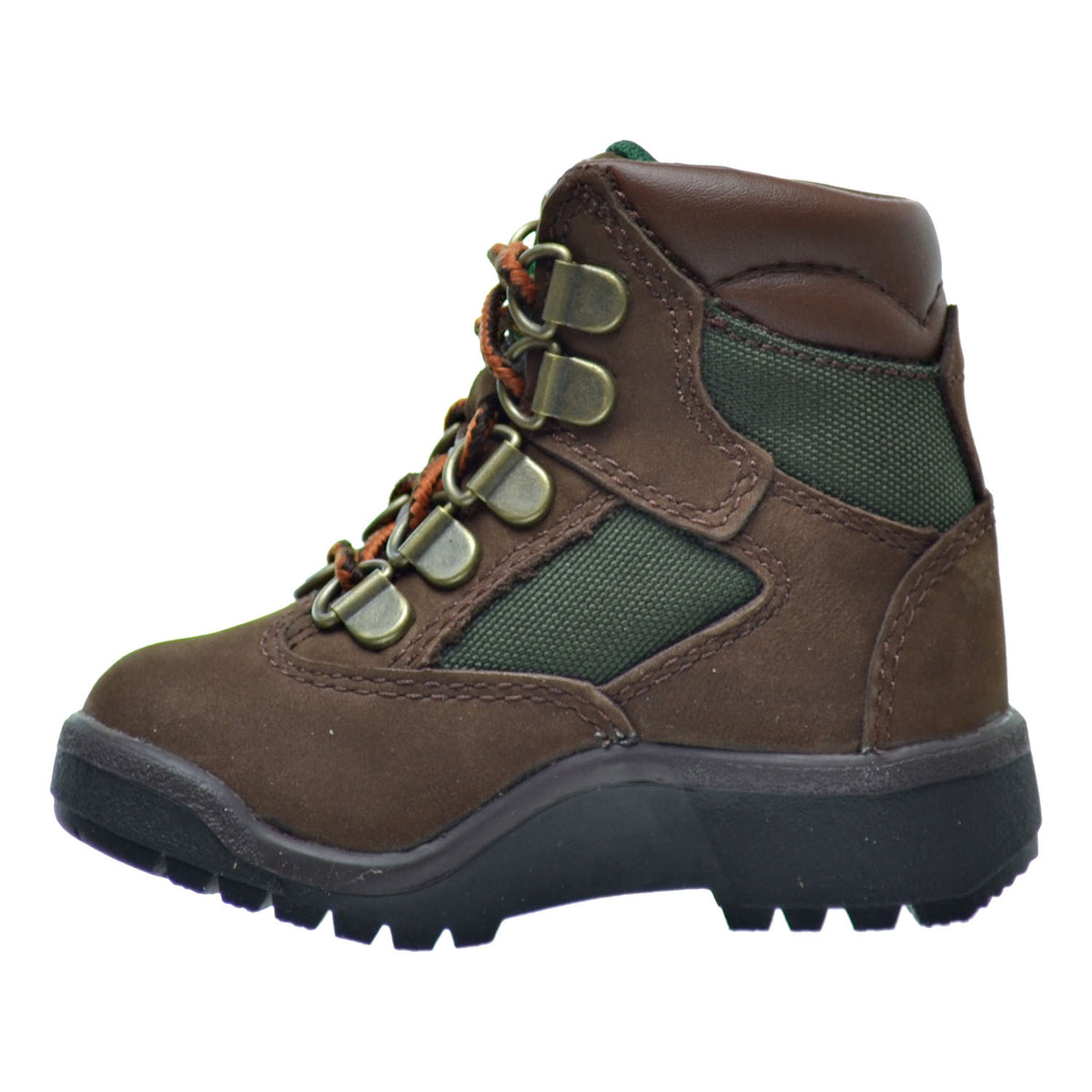 Timberland 6 inch F/L Toddler's Field Boots Brown Nubuck/Green