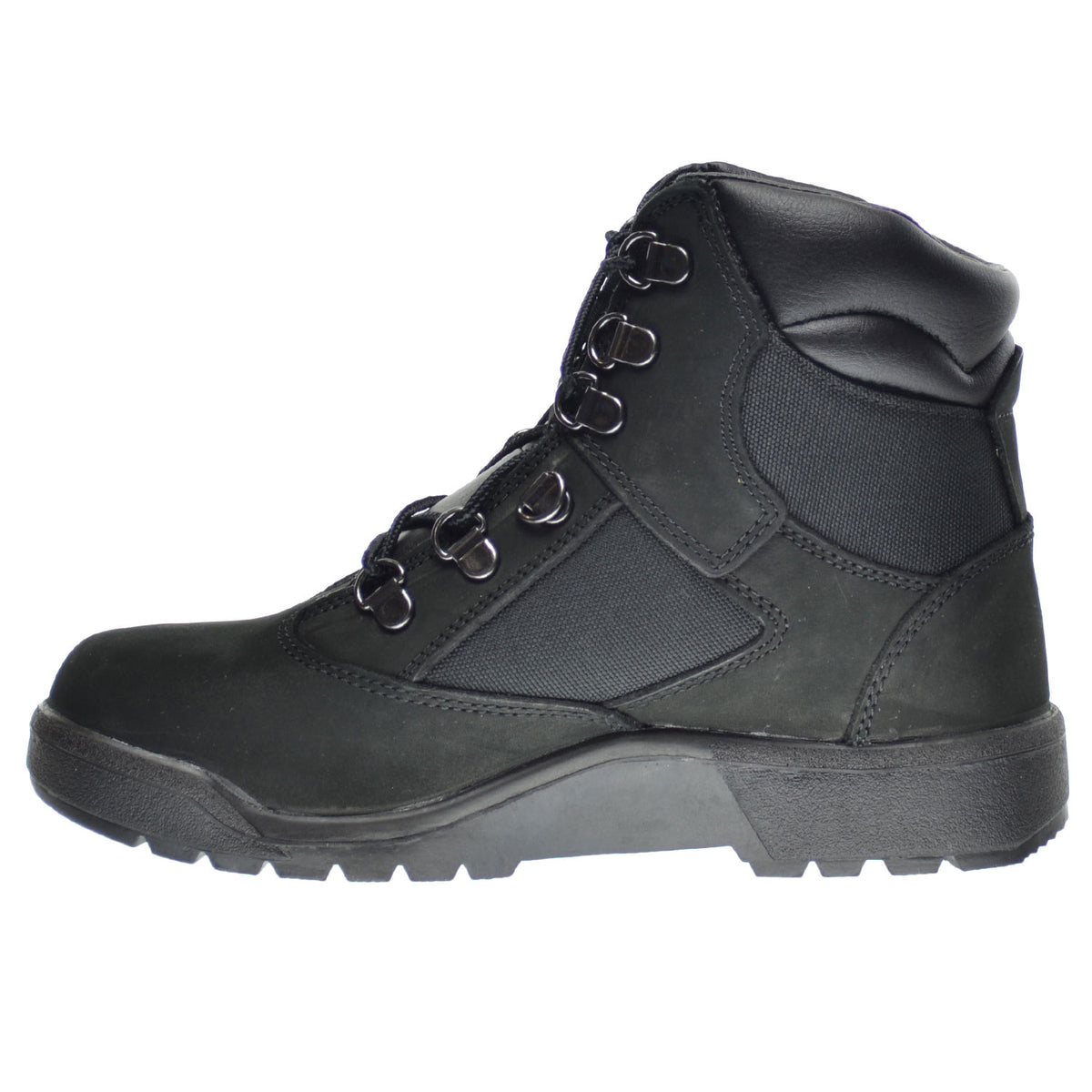 Timberland 6 Inch Big Kid's Field Boots Black Nubuck