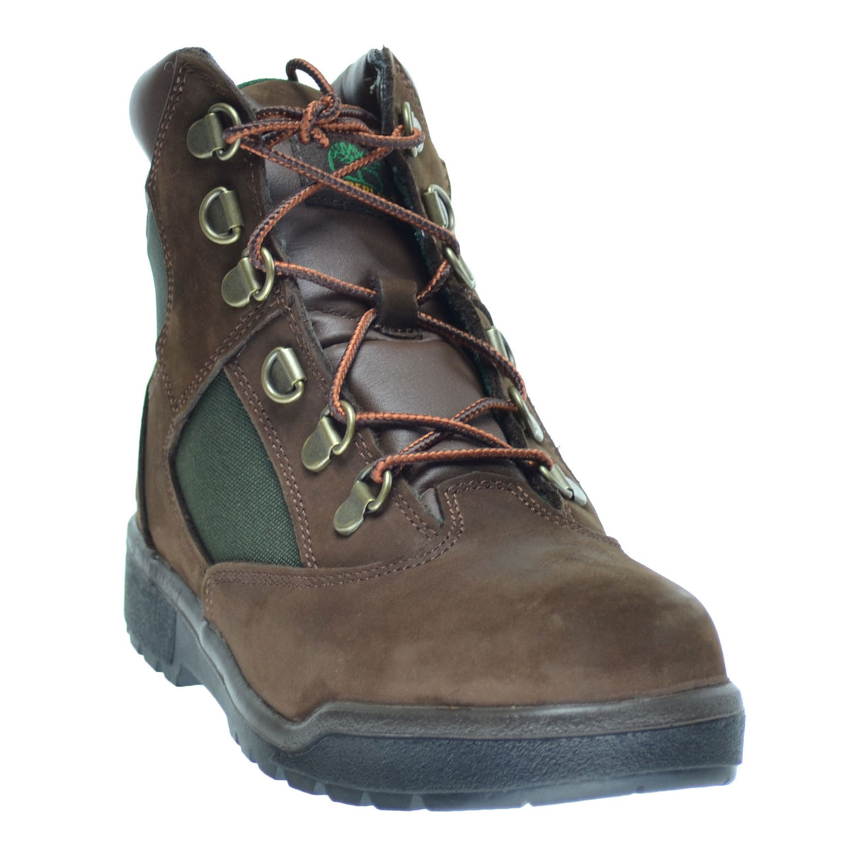 Timberland 6 Inch Big Kid's Field Boots Brown Nubuck/Green