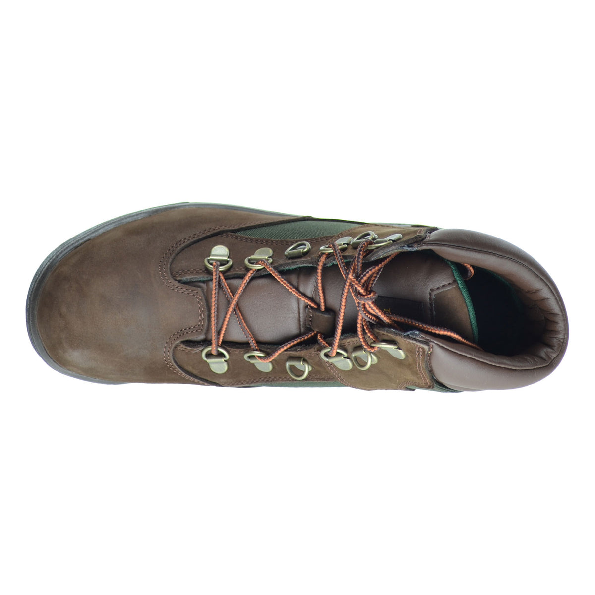 Timberland 6 Inch Big Kid's Field Boots Brown Nubuck/Green