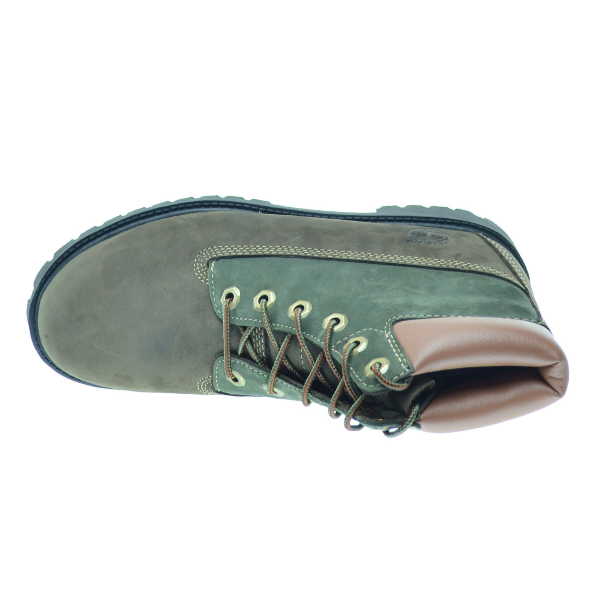 Timberland 6 Inch Premium Big Kids Waterproof Boots Brown/Green