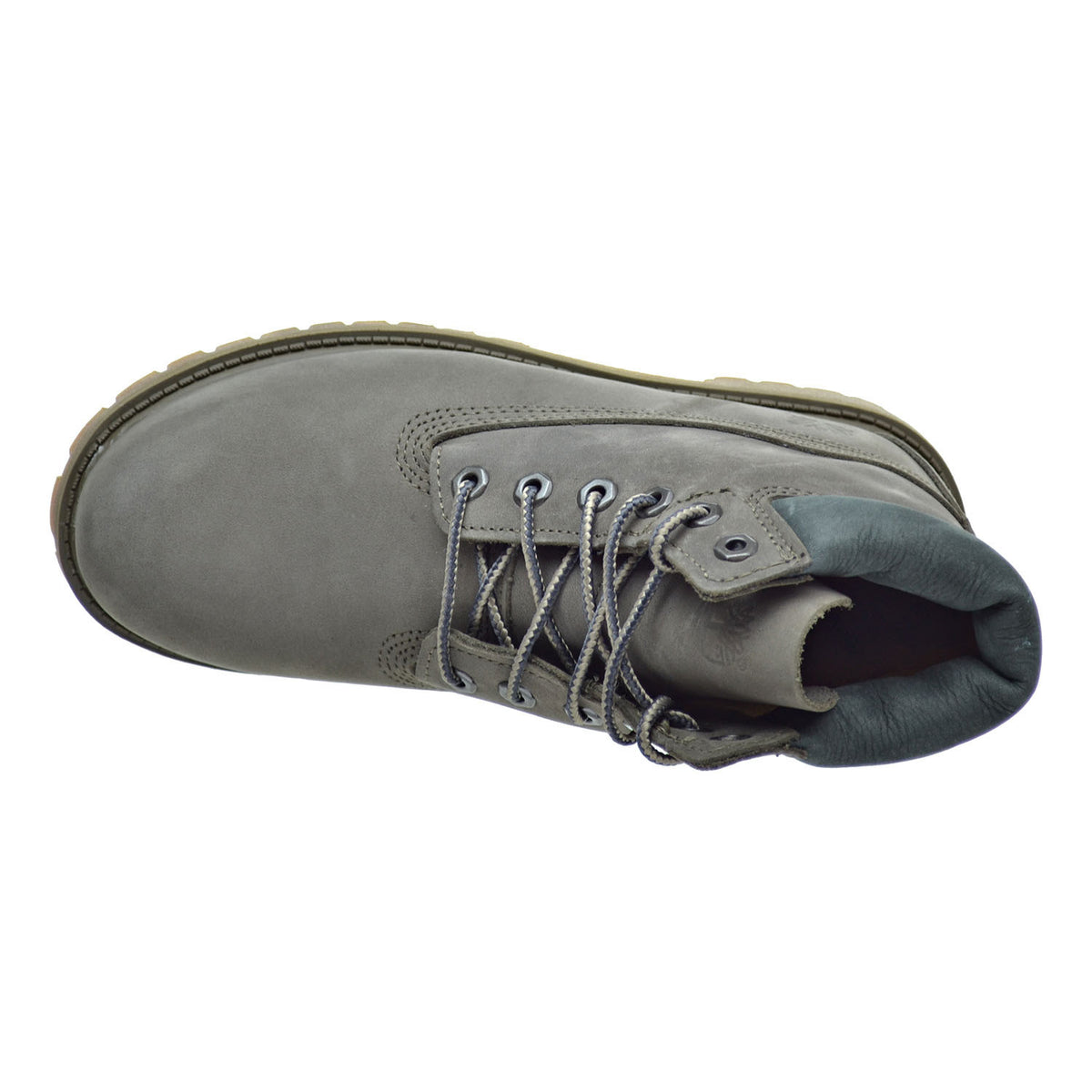 Timberland 6 Inch Premium Waterproof  Little Kid's Boots Dark Grey Nubuck/Brown