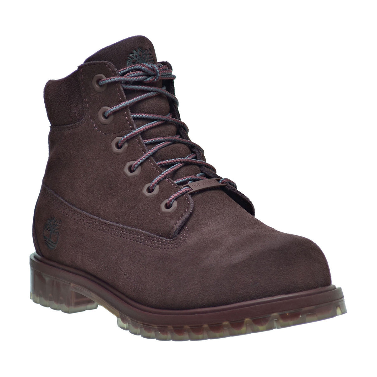 Timberland 6 Inch Big Kid's TPU Outsole Waterproof Suede Premium Boots  Dark Red