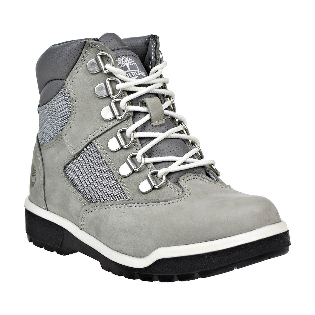 Timberland 6 Inch Little Kids Field Boots Grey Nubuck