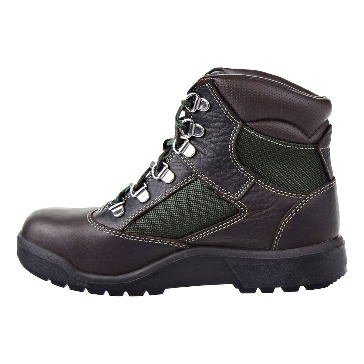 Timberland 6 Inch Field Big Kids Boots Dark Brown/Green