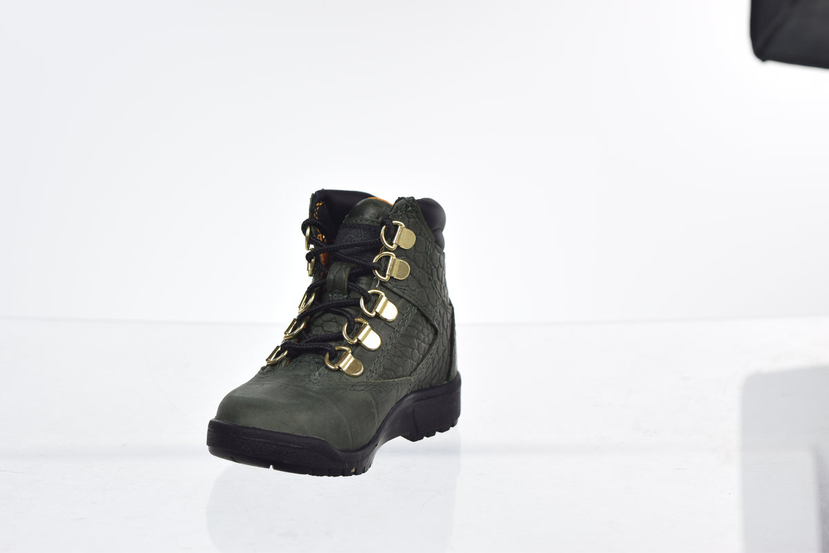 Timberland 6' Leather Field Boot Little Kid's Shoes Green