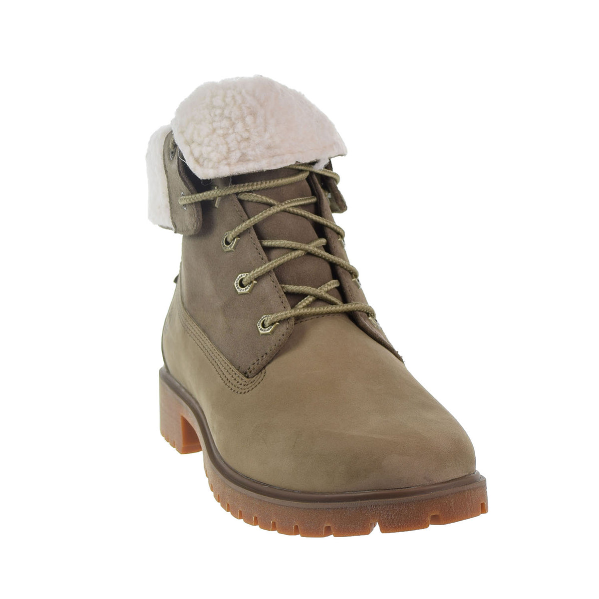 Timberland Jayne Fleece Fold Down Women's Boots Light Brown Nubuck