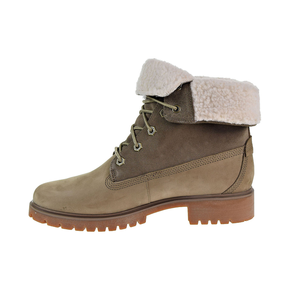 Timberland Jayne Fleece Fold Down Women's Boots Light Brown Nubuck
