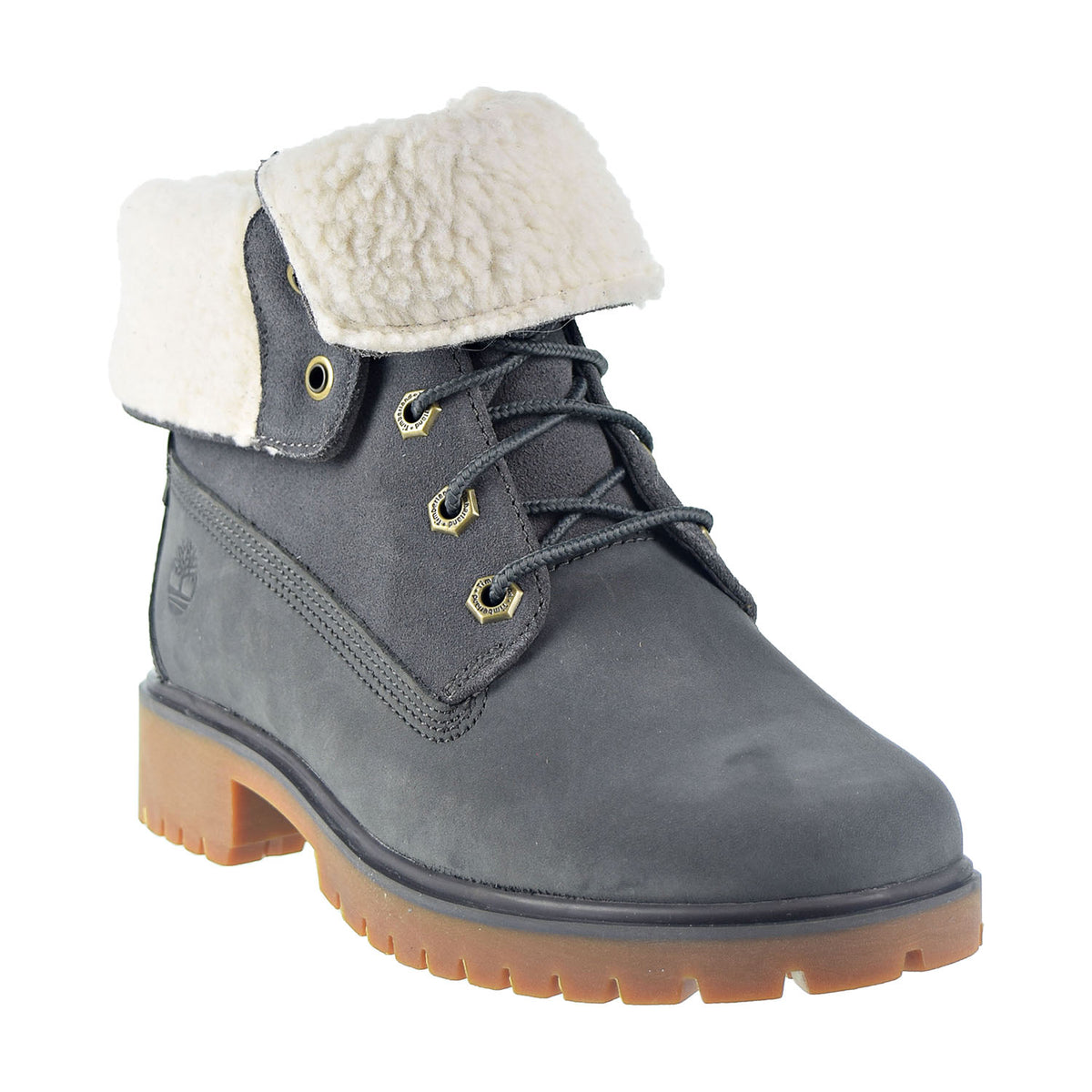 Timberland Jayne WP Fleece Fold Down Women's Boot Dark Grey Nubuck