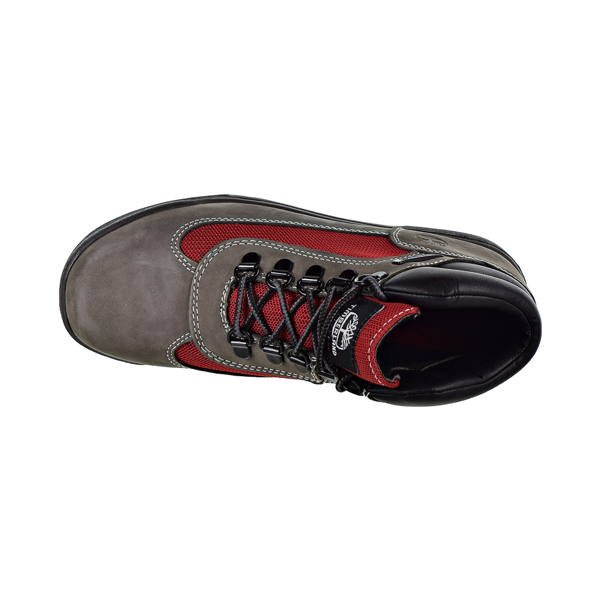 Timberland Field Boot L/F Mid Big Kids Shoes Grey/Red