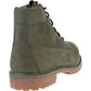 Timberland Premium 6 Inch Waterproof Boot Big Kids' Shoes Dark Green Nubuck
