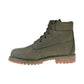 Timberland Premium 6 Inch Waterproof Boot Big Kids' Shoes Dark Green Nubuck