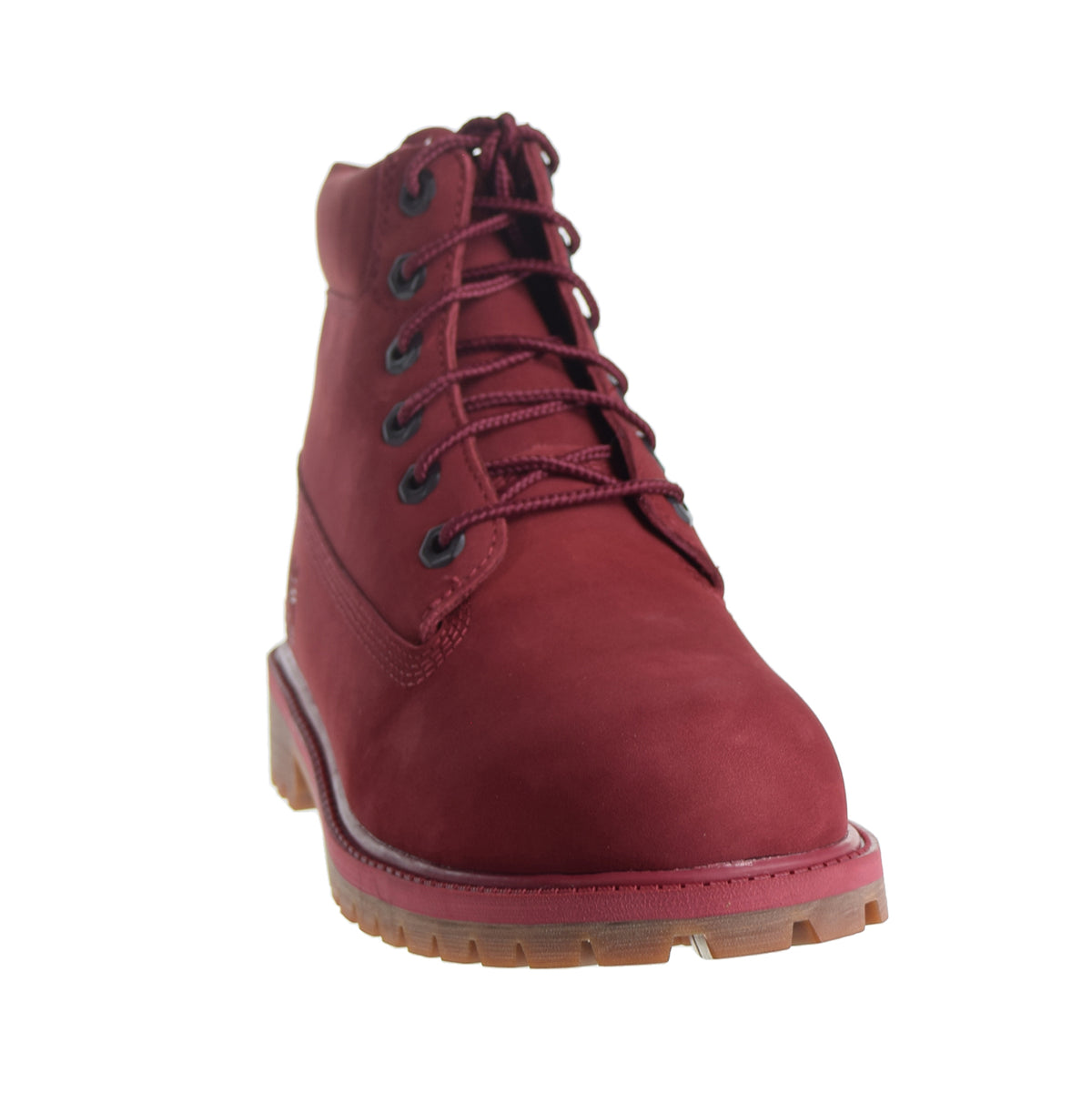 Timberland Premium 6" Waterproof Boot Big Kid's Shoes Burgundy