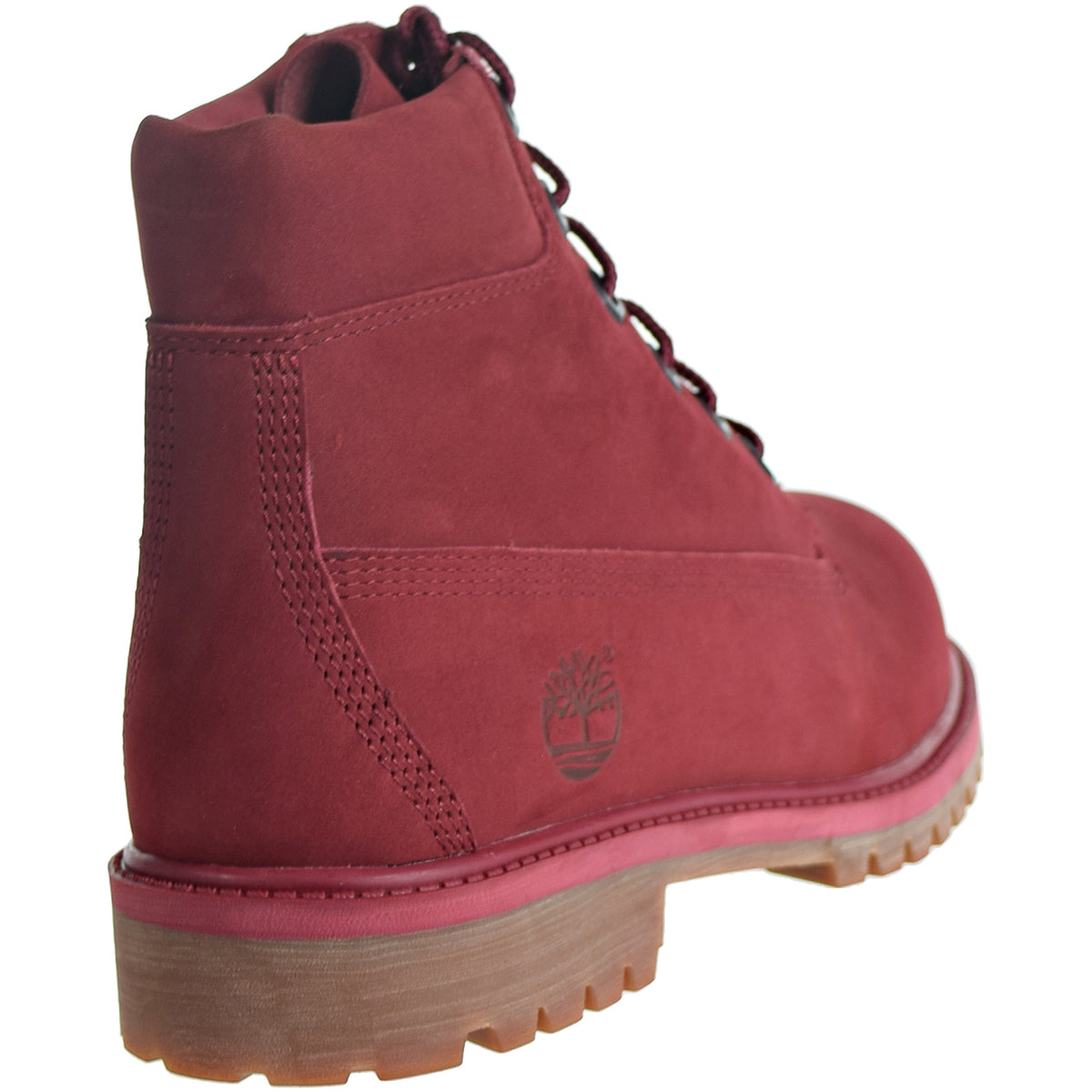 Timberland Premium 6" Waterproof Boot Big Kid's Shoes Burgundy