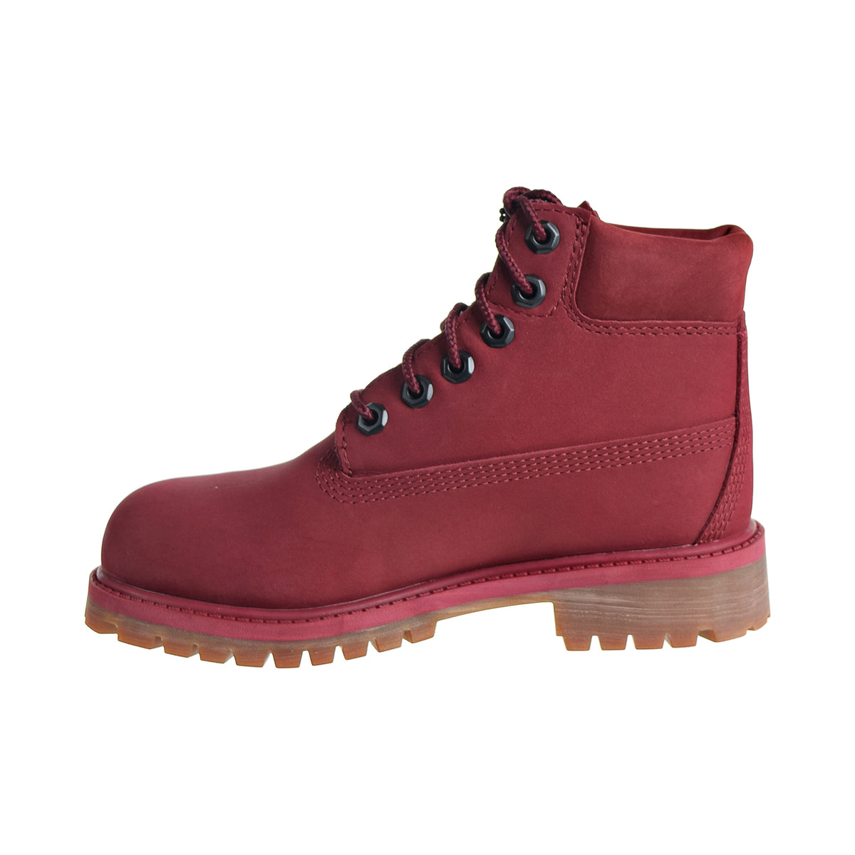 Timberland Premium 6" Waterproof Boot Little Kid's Shoes Burgundy