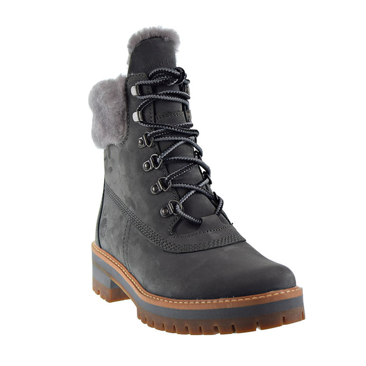 Timberland Courmayeur Valley 6 Inch Wp Shearling Women's Boot Medium Grey Nubuck