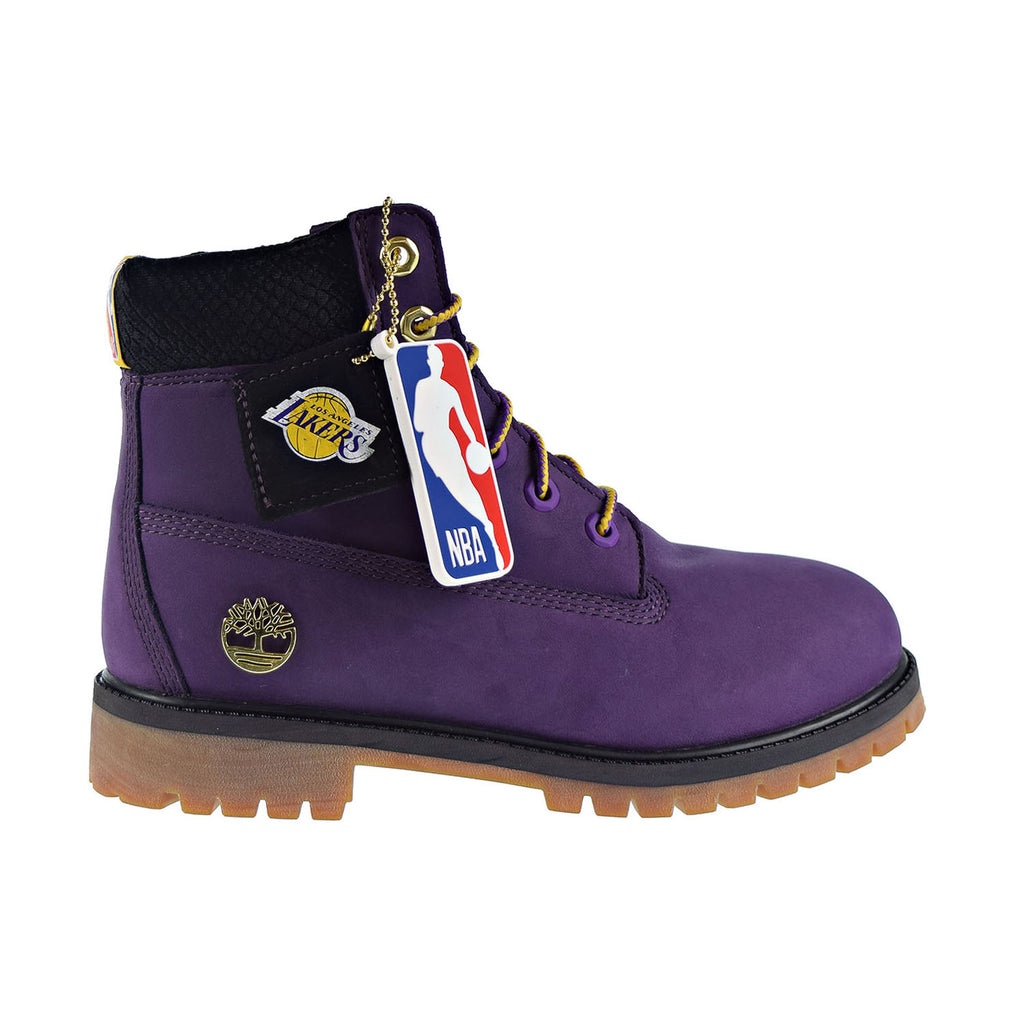 Purple Timberland Boots 1024, 1024 Timberland "LA Lakers" 6-Inch Premium Wp Big Kids\