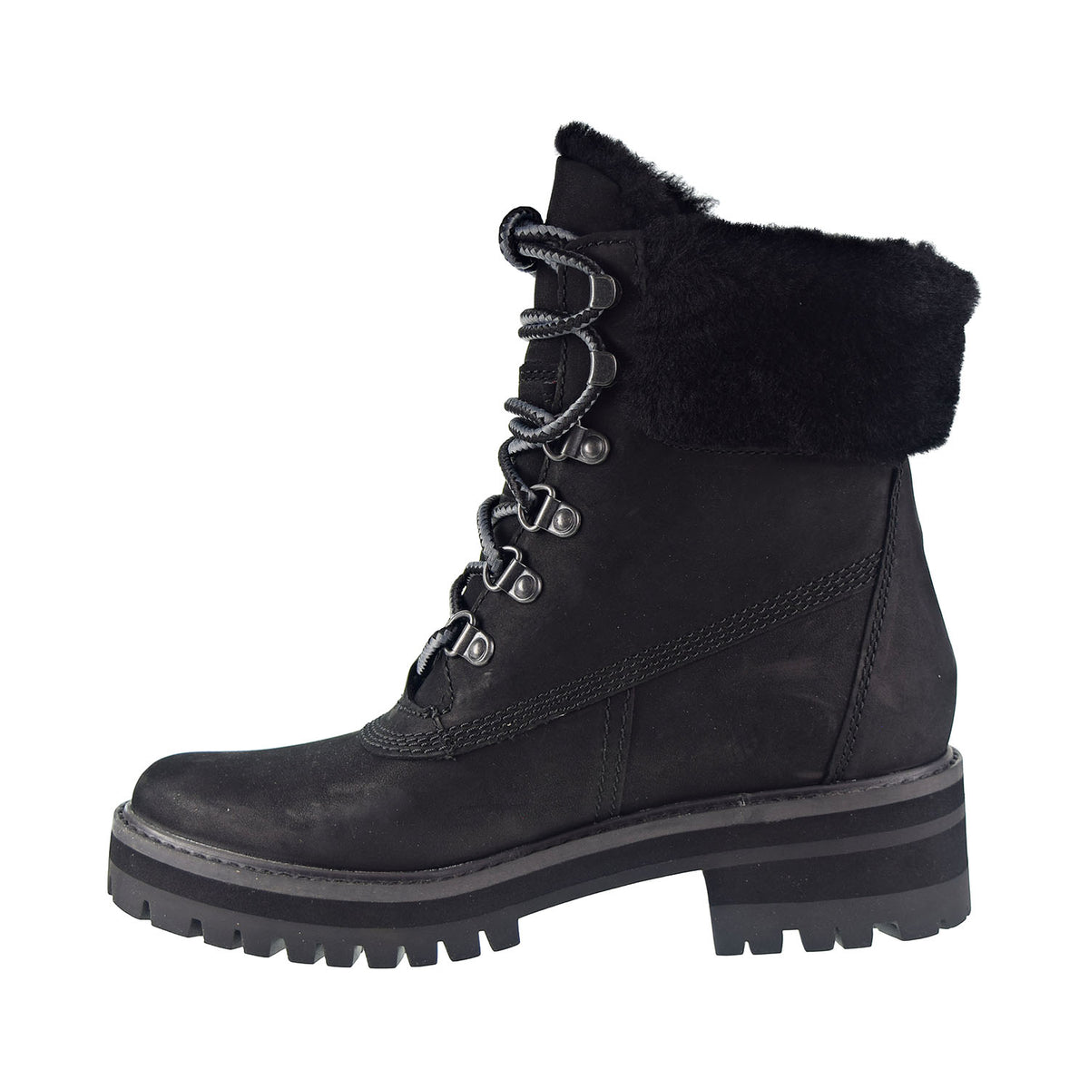 Timberland Courmayeur Valley 6" Shearling Waterproof Women's Boots Black Nubuck