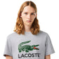 Lacoste Cotton Jersey Signature Print Men's T-shirt Grey Chine