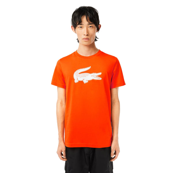 Lacoste 3D Print Croc Jersey Men's T-Shirt Orange