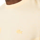Lacoste Men's Crocodile Print Crew Neck Stretch Organic Cotton T-Shirt Yellow