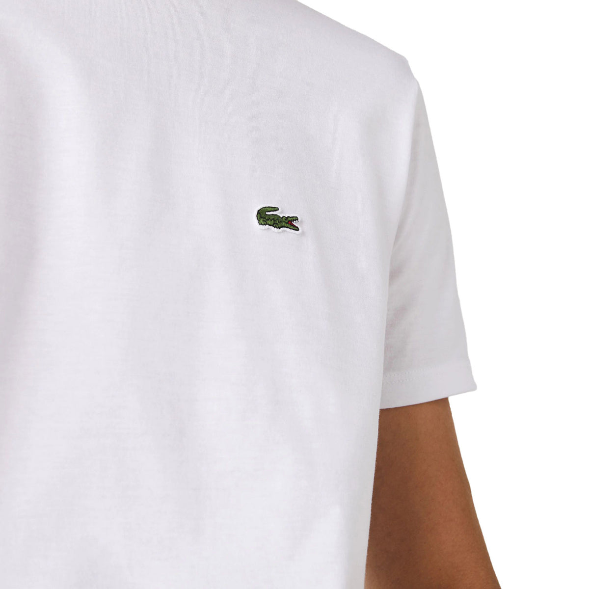 Lacoste Men's Crew Neck Pima Cotton Jersey T-shirt White