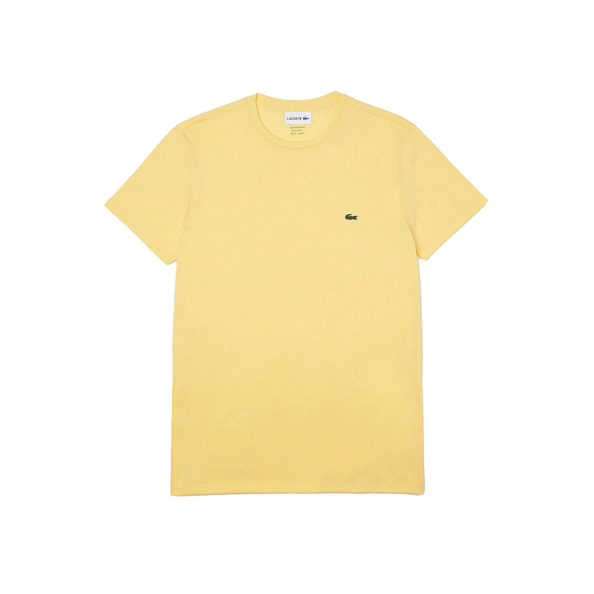 Lacoste Men's Crew Neck Pima Cotton Jersey T-shirt Yellow