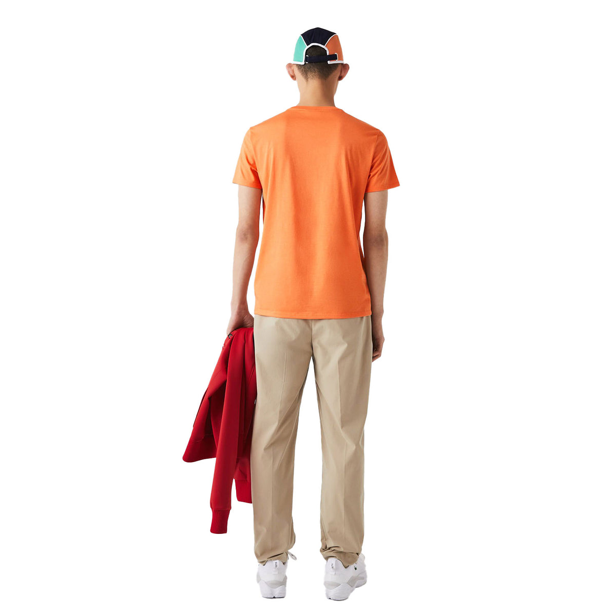 Lacoste Men's Crew Neck Pima Cotton Jersey T-shirt Orange
