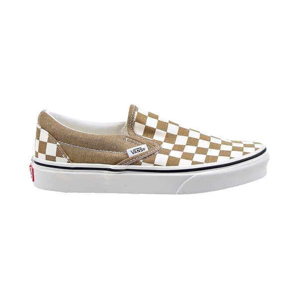 Vans Classic Slip-On Checkerboard Men's Shoes Bronze Age Sparkle-True White