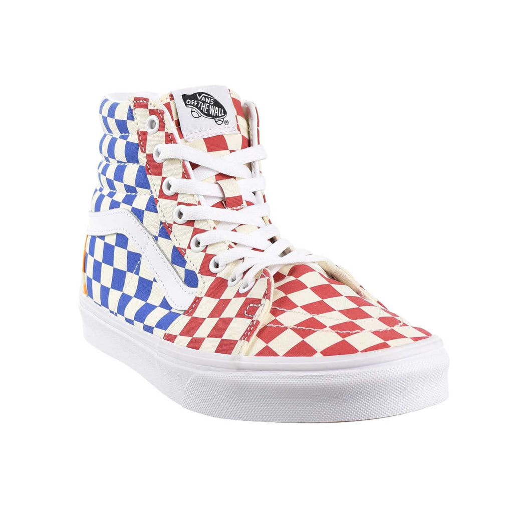 red checkerboard vans high top