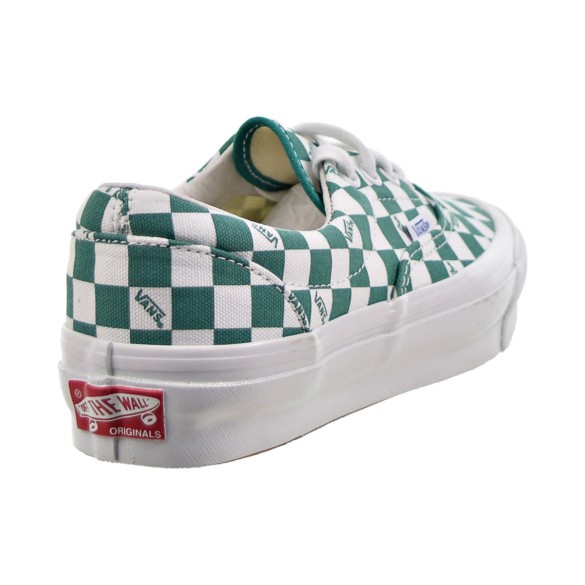 Vans Vault OG Era LX Checkboard Logo Men's Shoes Cadmium Green-White