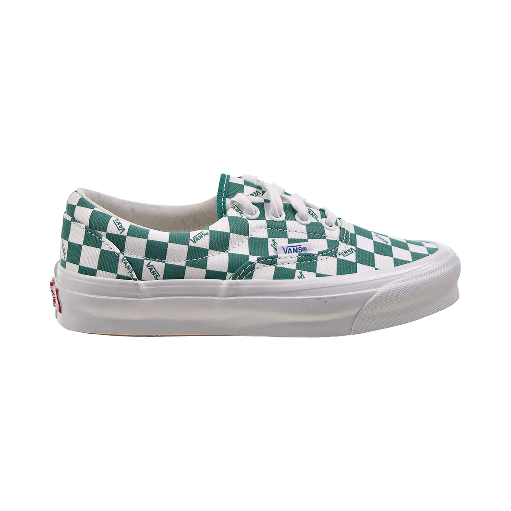 Vans Vault OG Era LX Checkboard Logo Men's Shoes Cadmium Green-White