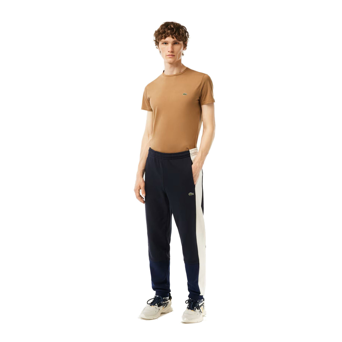 Lacoste Regular Fit Colorblock Men's Joggers Navy Blue-White