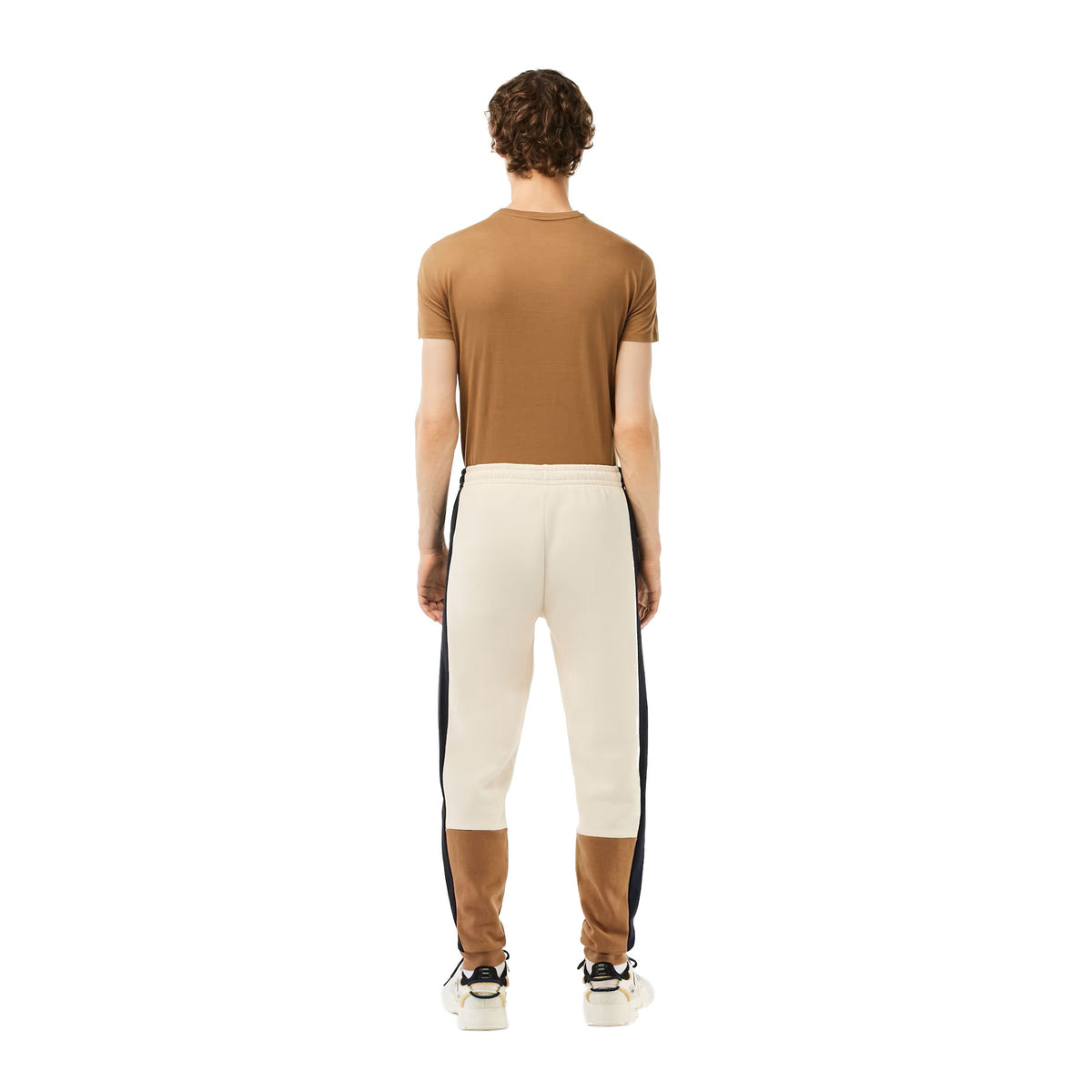 Lacoste Regular Fit Colorblock Men's Joggers Beige-Brown