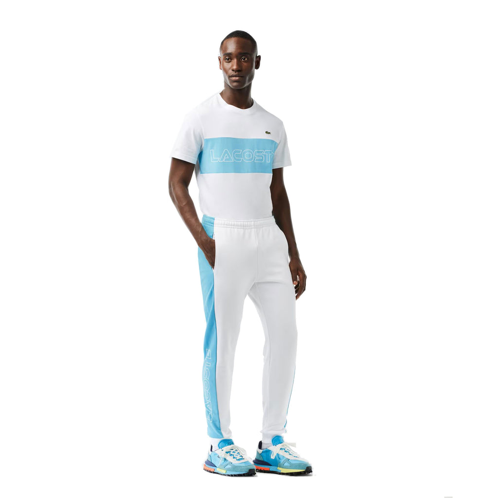 Lacoste Regular Fit Colorblock Men's Joggers White-Blue
