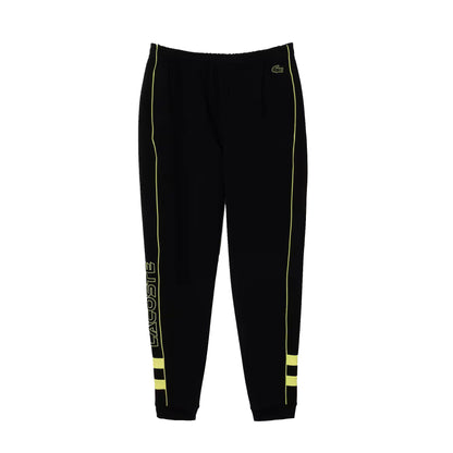 Lacoste Embroidered Regular Fit Men's Track Pants Black-Flash Yellow